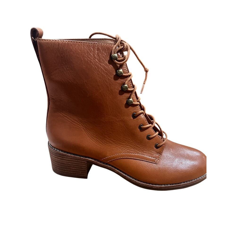 Madewell The Patti Lace-Up Boot English Saddle Size 11 NWOB - Picture 7 of 12